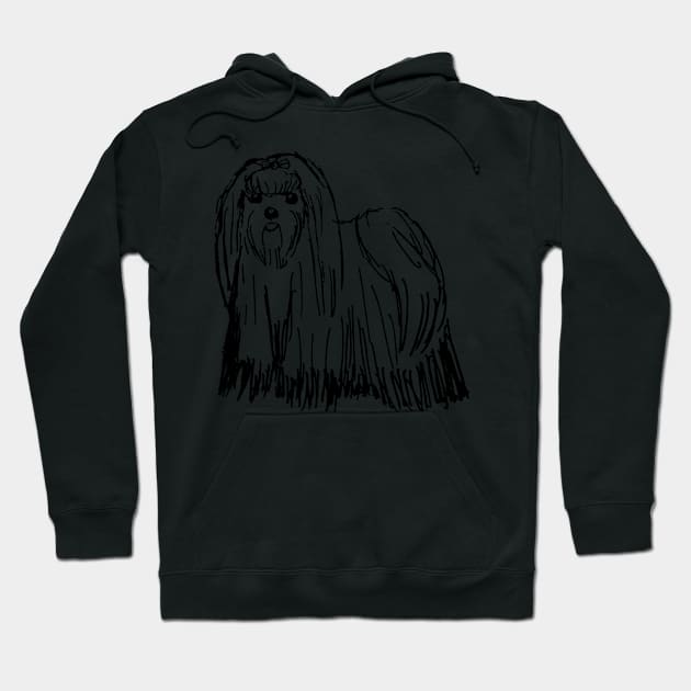 Maltese Dog Sketch Hoodie by jhsells98